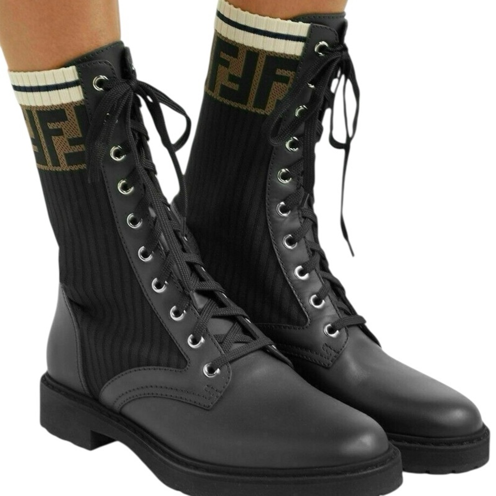 Fendi Women's Rockoko Combat Boots - Picture 2 of 11